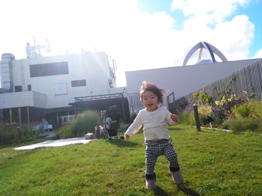 芝公園二丁目保育園の写真1枚目：人工芝が気持ちの良い屋上庭園のある保育園です！※写真はイメージです。