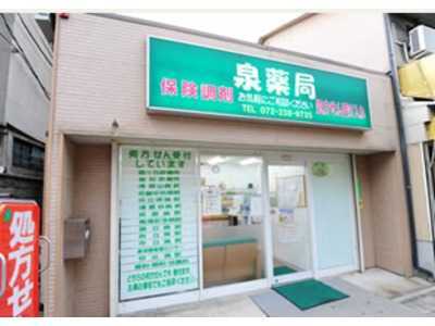 泉薬局本店(薬剤師の求人)の写真:商店街の中にあり、多くの方にご利用いただいています