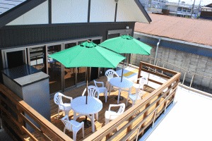 デイサービスCoCoどりーむの写真2枚目:気持ちの良いウッドデッキ♪