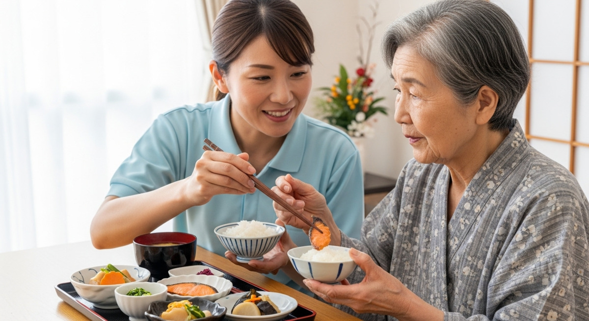 はるの介護ステーションの写真2枚目：お食事の介助などを行います。お料理の献立などご相談しながらお作りして援助します。