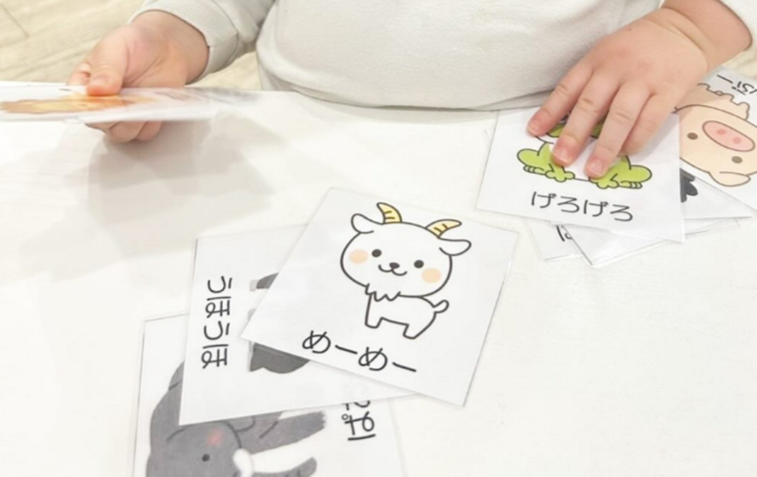 児童発達支援Tendresse（保育士の求人）の写真7枚目：動物の絵カードを使用し、動物の名前と鳴き声をマッチング🐈🐑🐖🐘