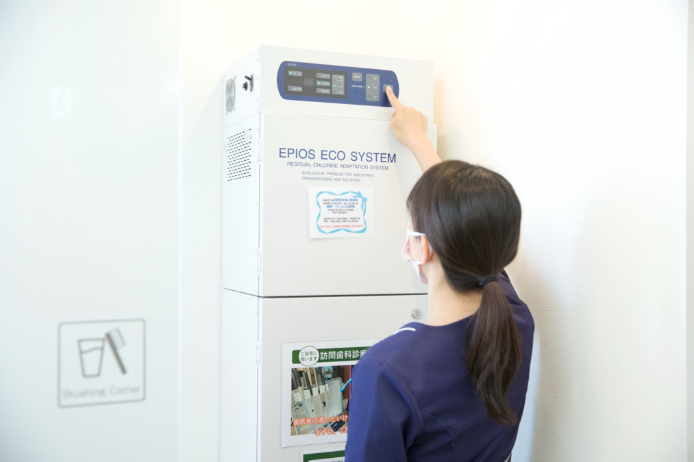 医療法人社団志祐会 菊地歯科医院(歯科衛生士の求人)の写真13枚目:院内水路に供給するための、高い除菌力と安全性を有した除菌水を生成する装置です。