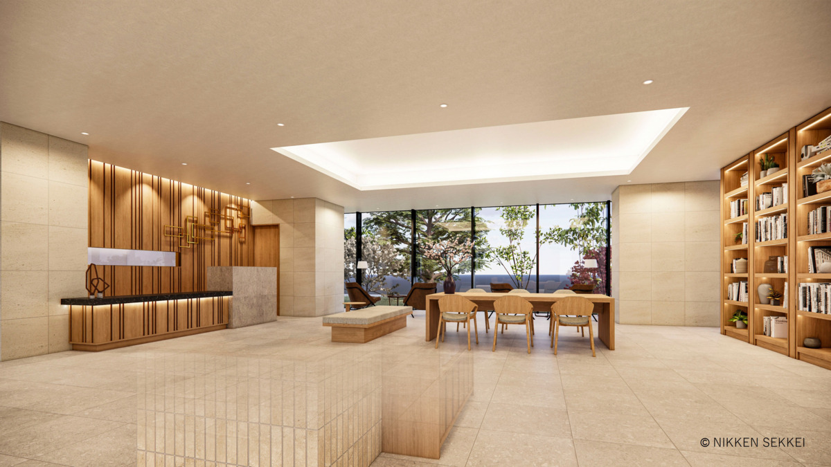 オウカス西千葉【2027年04月オープン予定】（生活相談員の求人）の写真5枚目：【ラウンジ】イメージパース