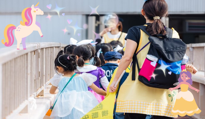 ソラストおおいまち保育園（保育士の求人）の写真6枚目：皆でおめかしして遠足もいきます★（おおいまち）