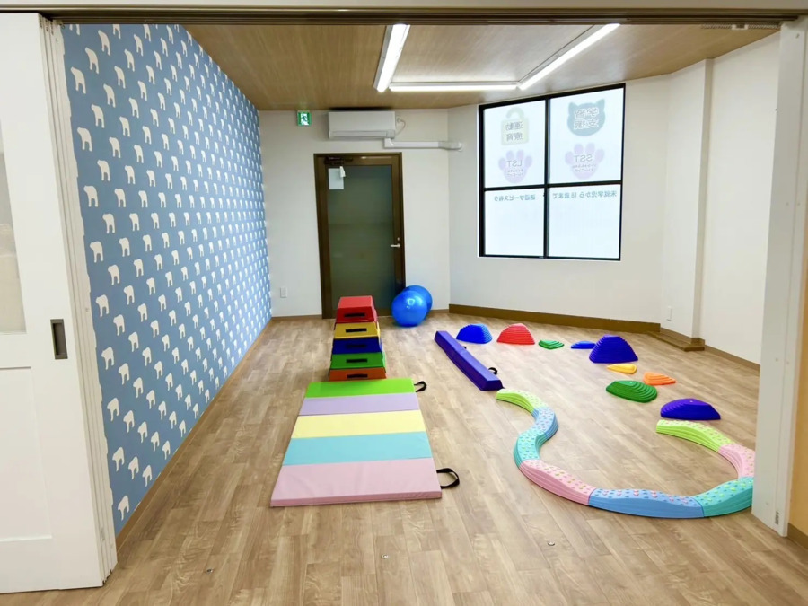 児童発達支援・放課後等デイサービス　かぎしっぽ【2025年10月01日オープン】（児童指導員/指導員の求人）の写真9枚目：かぎしっぽ　運動フロア