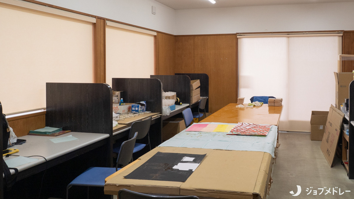 障害者支援施設ひばり（生活支援員の求人）の写真9枚目：いくつかの班に分かれて、さまざまな日中活動を行っています