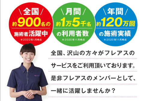 フレアス在宅マッサージ岡崎施術所【2023年02月01日オープン】(あん摩マッサージ指圧師の求人)の写真: