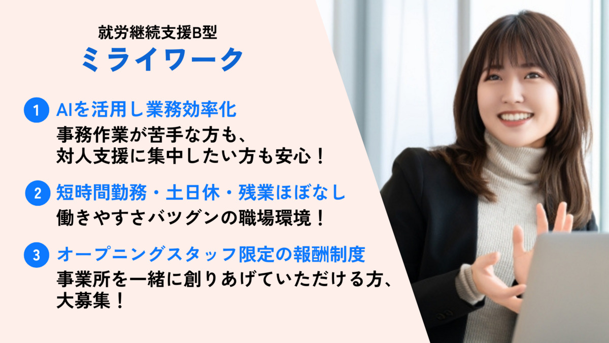 就労継続支援B型事業所ミライワークの写真