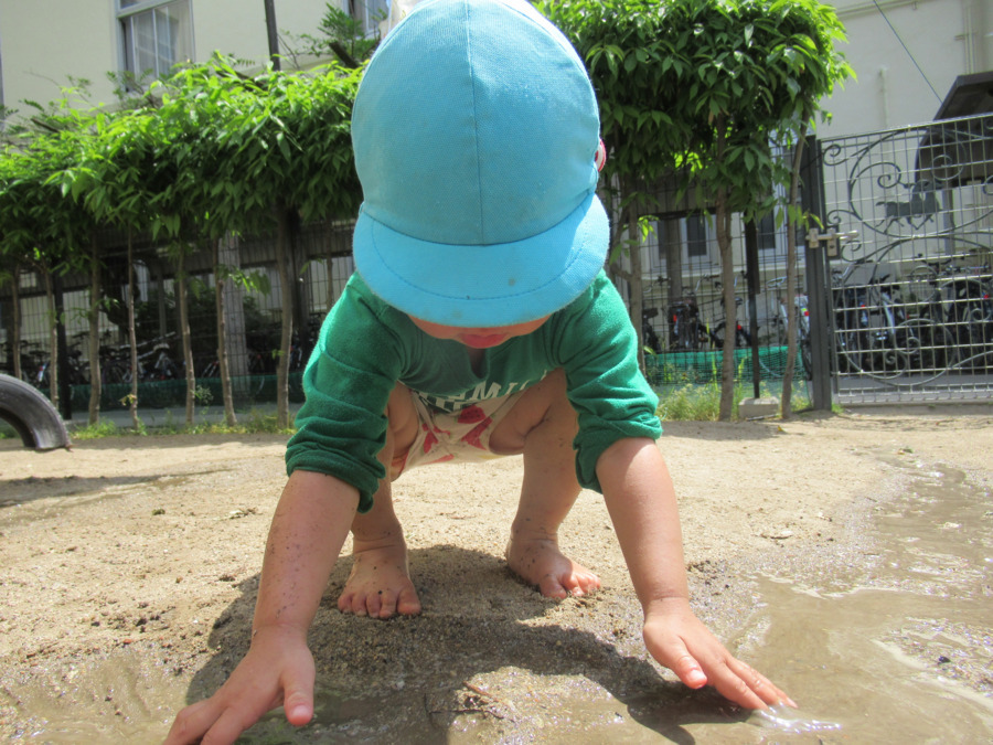 認定こども園大阪信愛学院幼稚園（本園）（幼稚園教諭の求人）の写真7枚目：どろんこあそび大好き！！