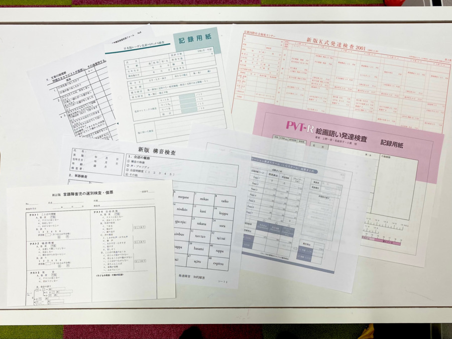 キッズフロンティアⅤ番館(言語聴覚士の求人)の写真4枚目:言語療育に関する検査票