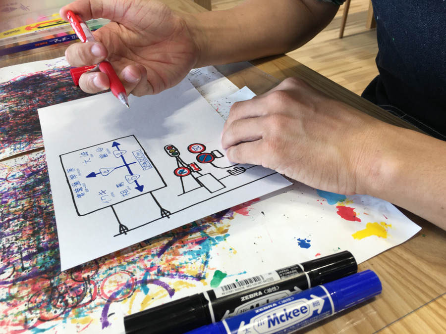 PALETTE(生活支援員の求人)の写真3枚目:アトリエでの絵画制作の様子