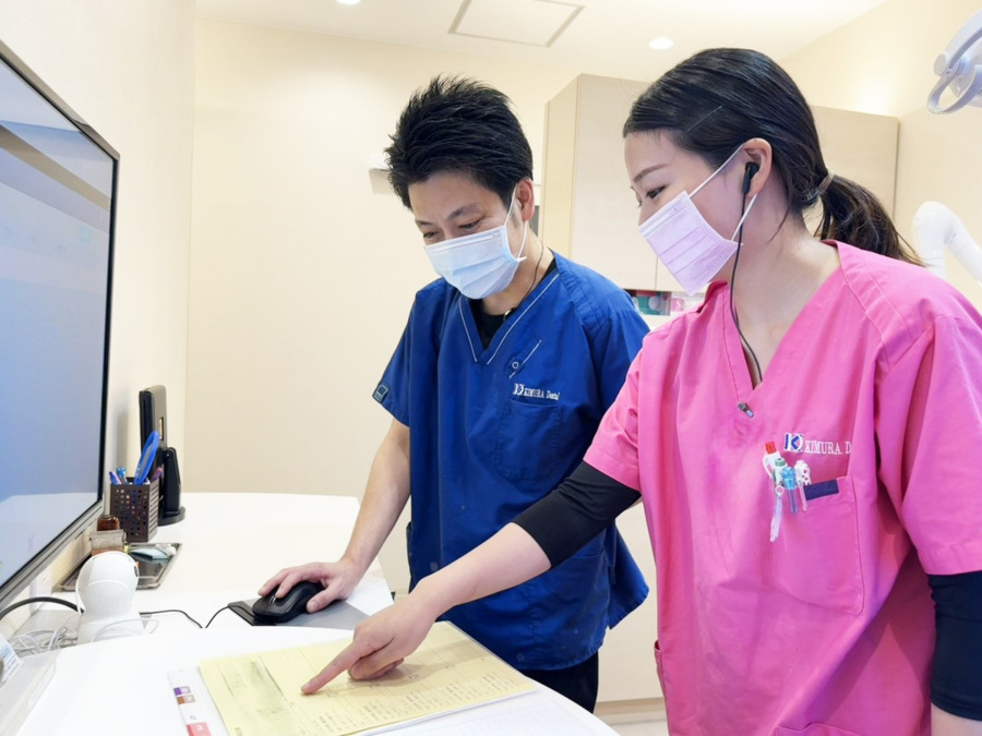 医療法人社団正匡会　木村歯科医院（歯科医師の求人）の写真3枚目：歯科衛生士と連携して治療を進めています。