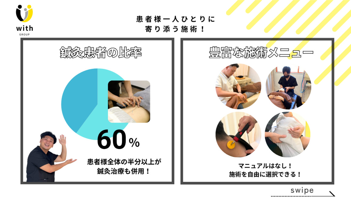 with.鍼灸整骨院　朝霧院の写真6枚目：鍼灸患者も多数来院！！