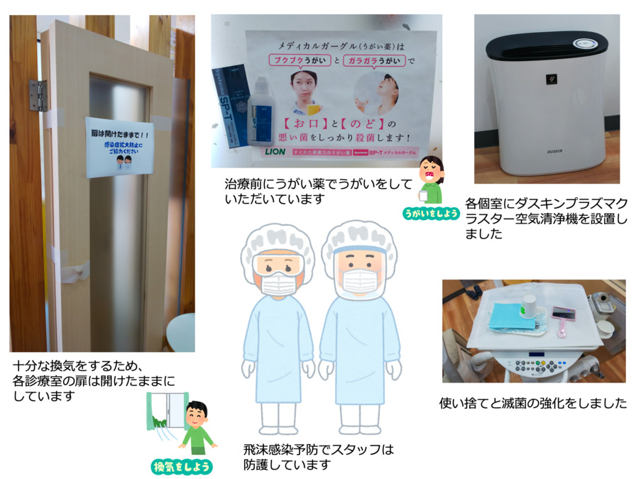 ことぶきわたなべ歯科医院の写真9枚目：診療室：感染予防対策