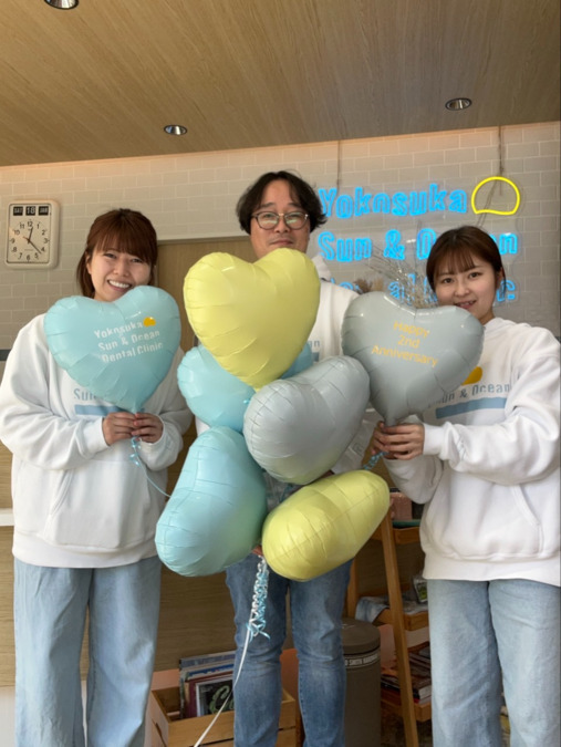 横須賀Sun&Ocean矯正歯科クリニック（歯科衛生士の求人）の写真5枚目：2周年記念♪