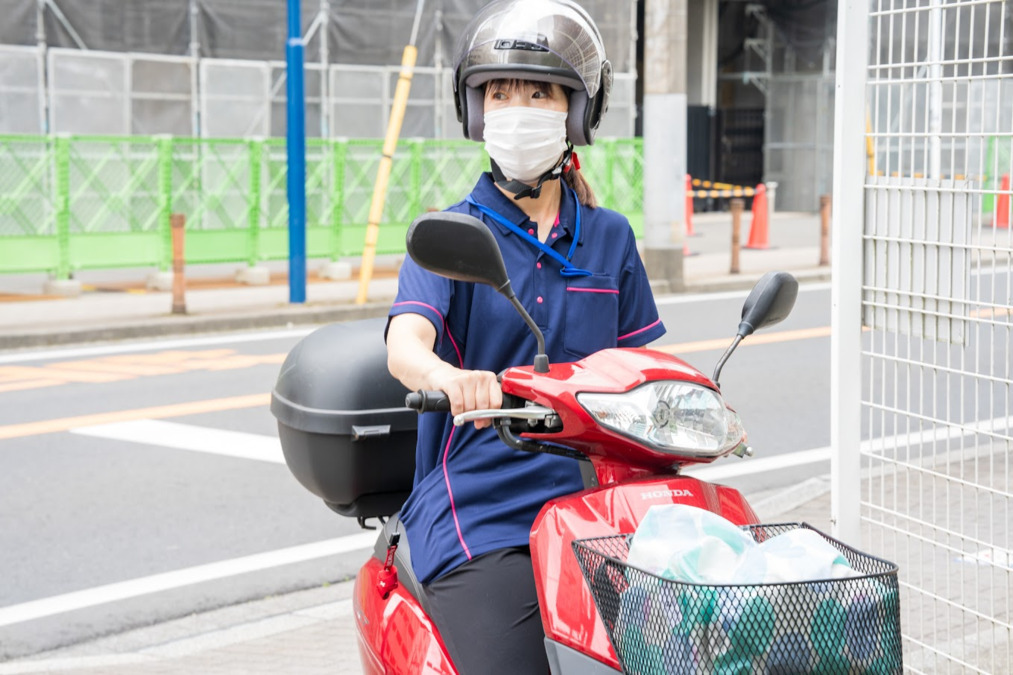 リボン結訪問看護ステーション市川 (旧：総合リハビリ訪問看護ステーション　市川サテライト)（看護師/准看護師の求人）の写真13枚目：原付きバイク初心者でも実技研修があるので安心です♬