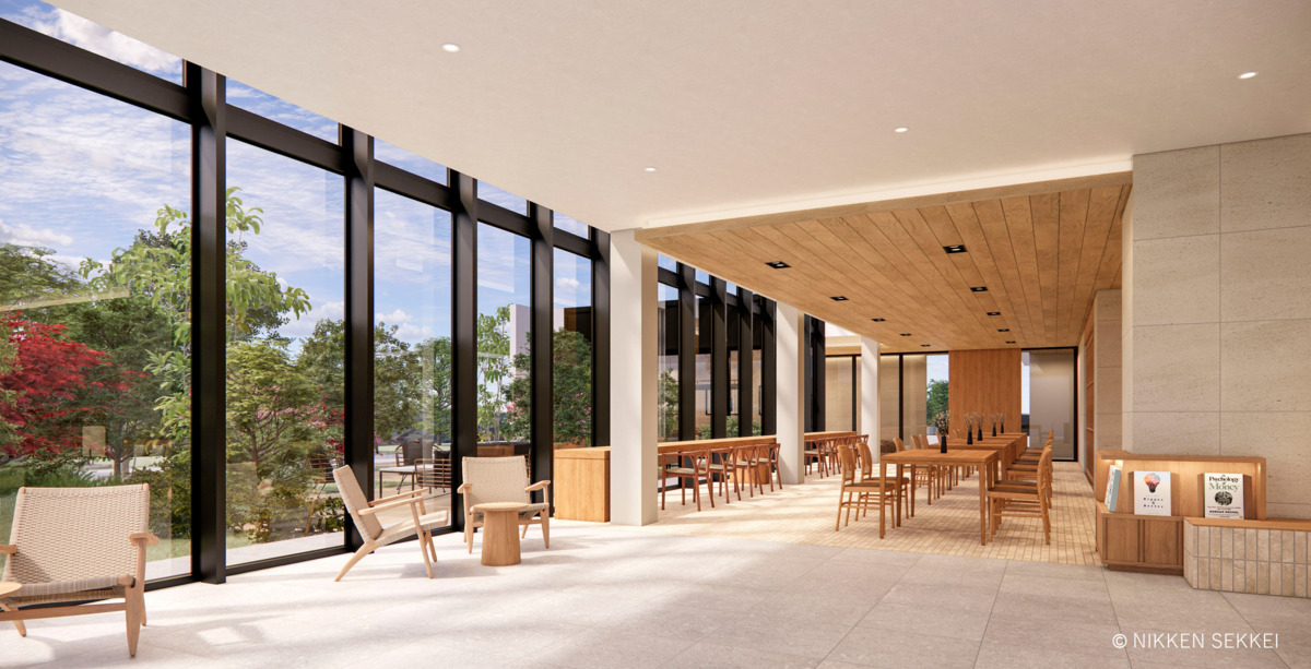 オウカス西千葉【2027年04月オープン予定】（生活相談員の求人）の写真6枚目：【テラス】イメージパース