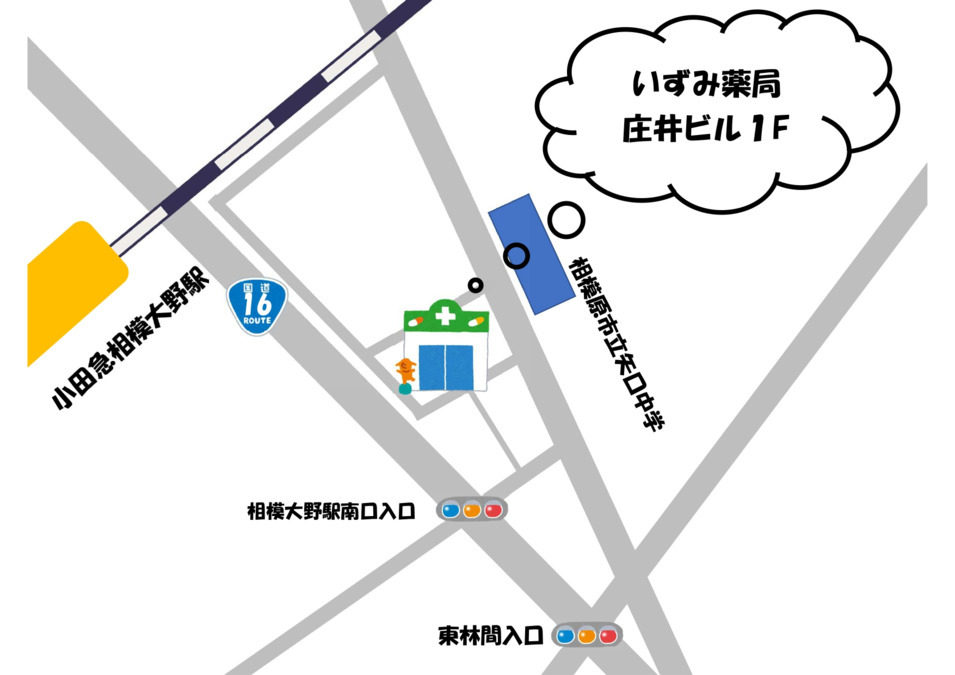 いずみ薬局（調剤事務の求人）の写真2枚目：小田急線相模大野駅から徒歩5分