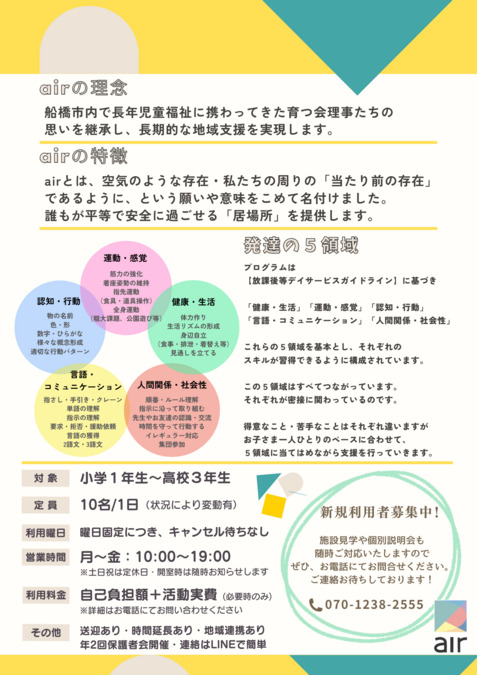 放課後等デイサービスair【2025年08月オープン】（児童発達支援管理責任者の求人）の写真2枚目：