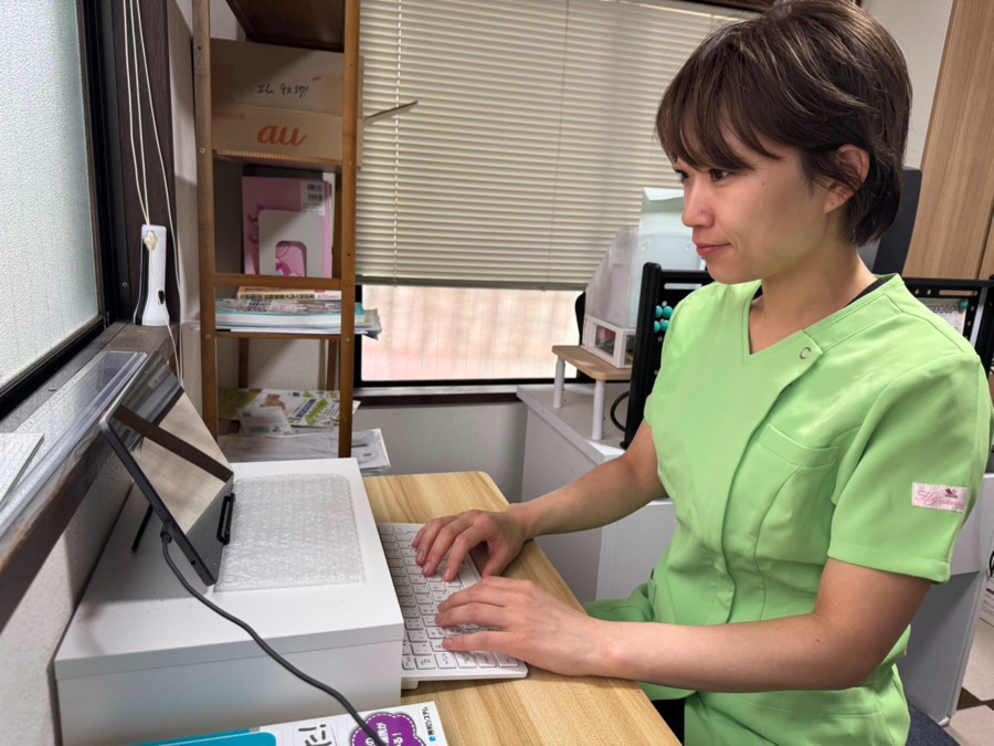 ハンズ訪問看護ステーション大島砂町(看護師/准看護師の求人)の写真6枚目:「看護記録」はデジタル入力でかんたん!