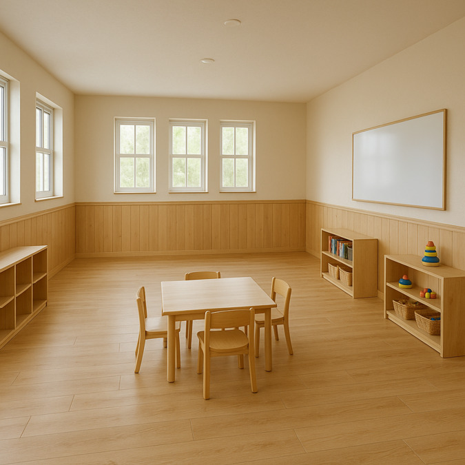 児童発達支援・放課後等デイサービス　ラウム【2026年04月オープン予定】（児童発達支援管理責任者の求人）の写真3枚目：支援室イメージ図です。

