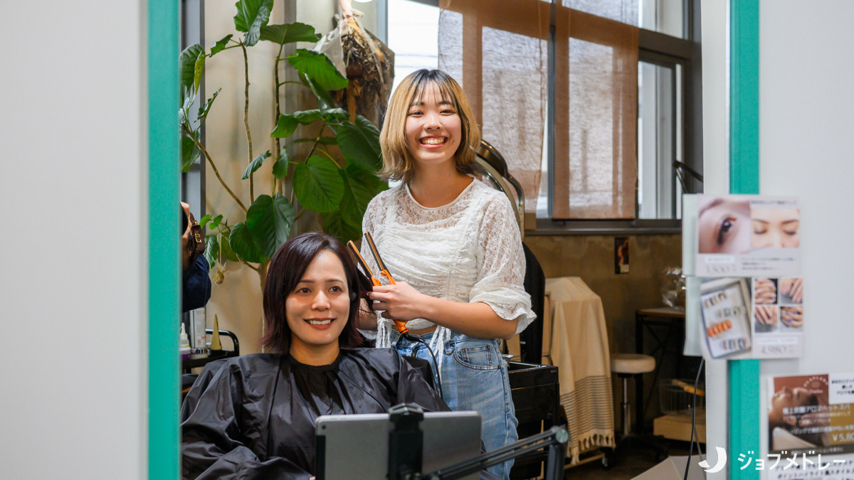 OLAPLANO(美容師の求人)の写真8枚目:サロンワークの様子です