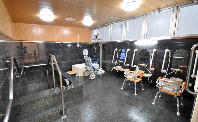ヒューマンライフケアかすが【デイサービス】(生活相談員の求人)の写真:大きなお風呂で、入浴のお手伝いをお任せしています。