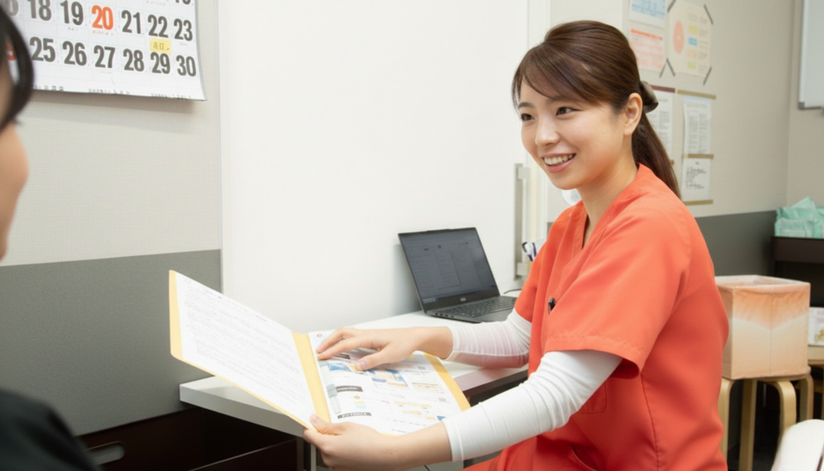 Gi外科クリニック岡山院(管理栄養士/栄養士の求人)の写真6枚目:患者さんへの説明の様子です!