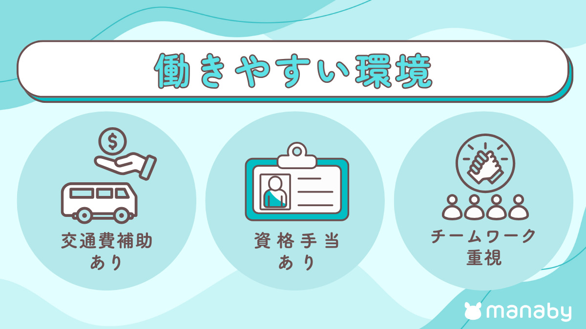 manabyCREATORS仙台西口【2025年10月01日オープン予定】（サービス管理責任者の求人）の写真3枚目：チームでの支援を重視しています。交通費は上限30,000円/月まで支給！