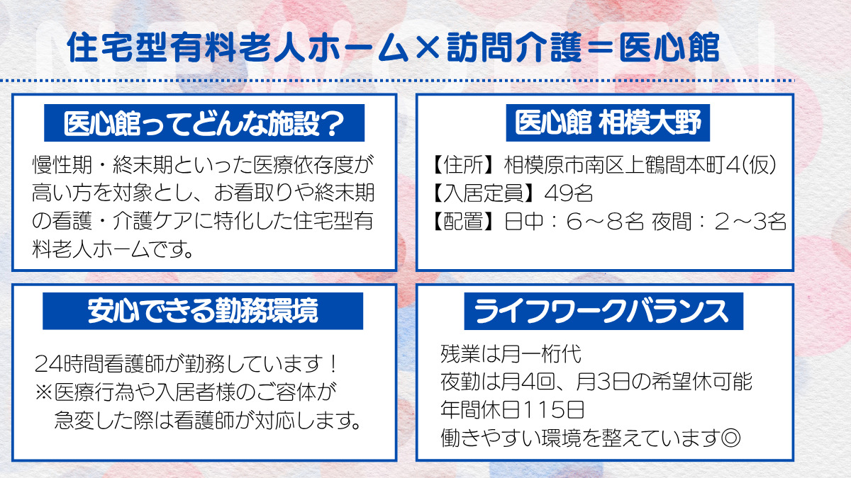 住宅型有料老人ホーム『医心館相模大野』【2025年11月オープン予定】（介護職/ヘルパーの求人）の写真2枚目：