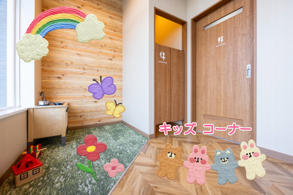 はるな歯科クリニック(歯科衛生士の求人)の写真3枚目:院長厳選のおもちゃを置いているキッズコーナーは、小さなお子さまに人気です。