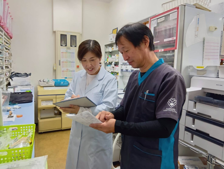 サンライトなかよし薬局 門真店(調剤事務の求人)の写真2枚目:薬剤師と連携しながら仕事をしていただきます