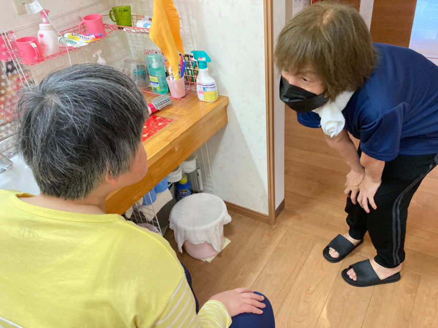 おりひめの写真4枚目：支援風景①