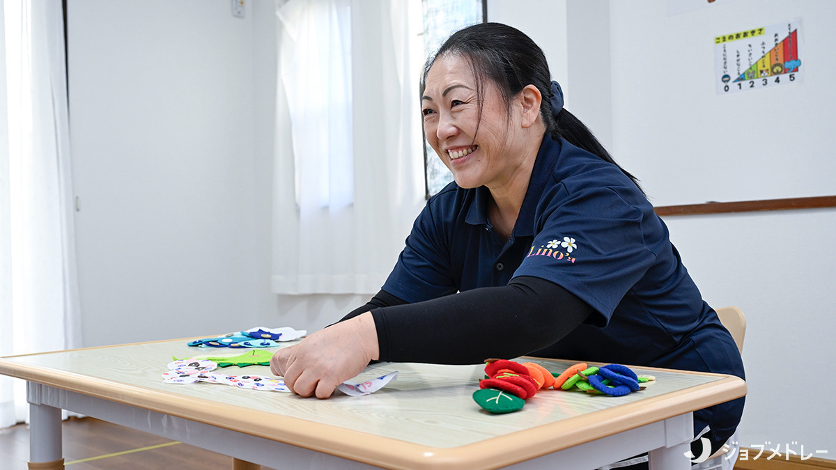 株式会社Lino'a 【子ども発達支援 えだまめ】【2025年02月オープン】(保育士の求人)の写真8枚目:子どもたちと職員の笑顔が溢れる場所です