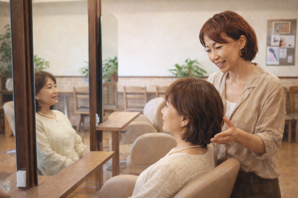 Studio M’s 鎌取店（美容師の求人）の写真：気さくで優しく上品な客層で安心