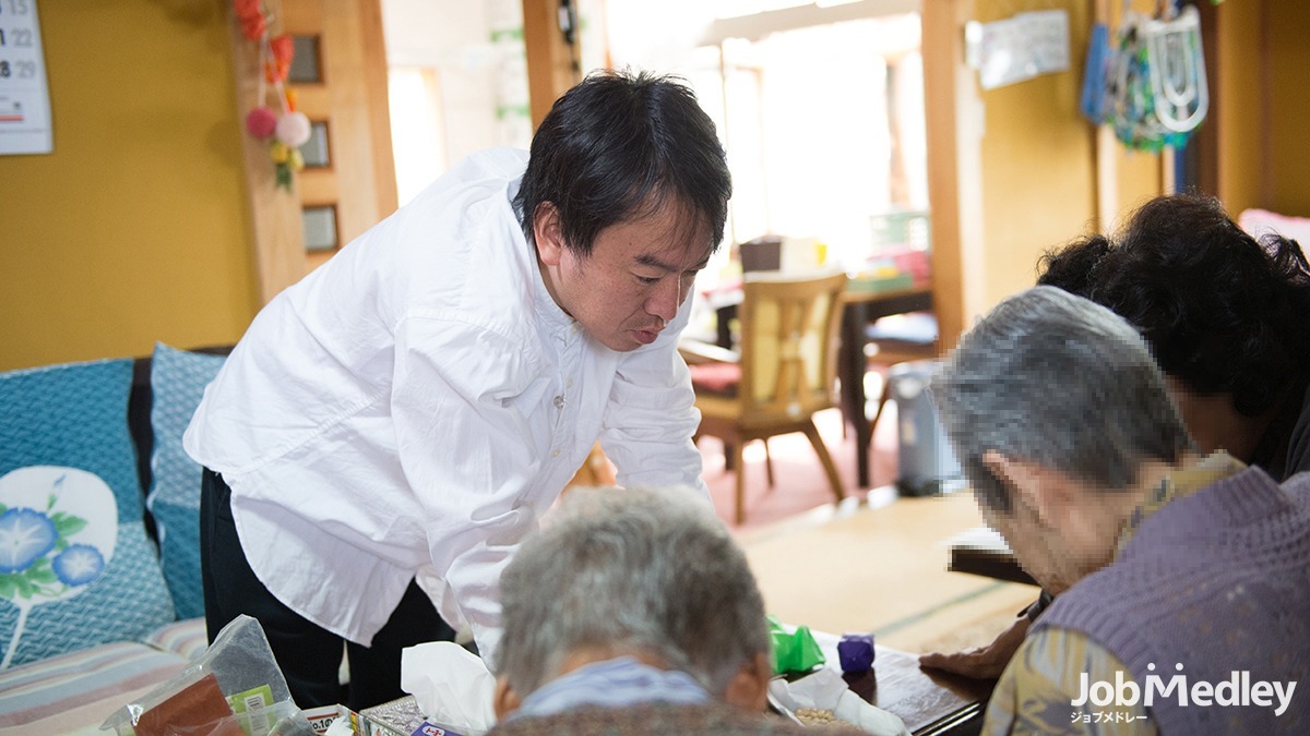 やすらぎの家栢山(介護職/ヘルパーの求人)の写真:1日に最大10名の利用者様をお迎えし、生活リハビリを行います