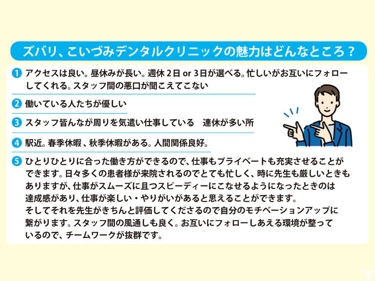 こいづみデンタルクリニック（歯科医師の求人）の写真5枚目：