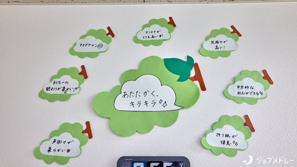 ハッピーハグシャインの写真8枚目：スタッフの良いところを探す取り組みです＊