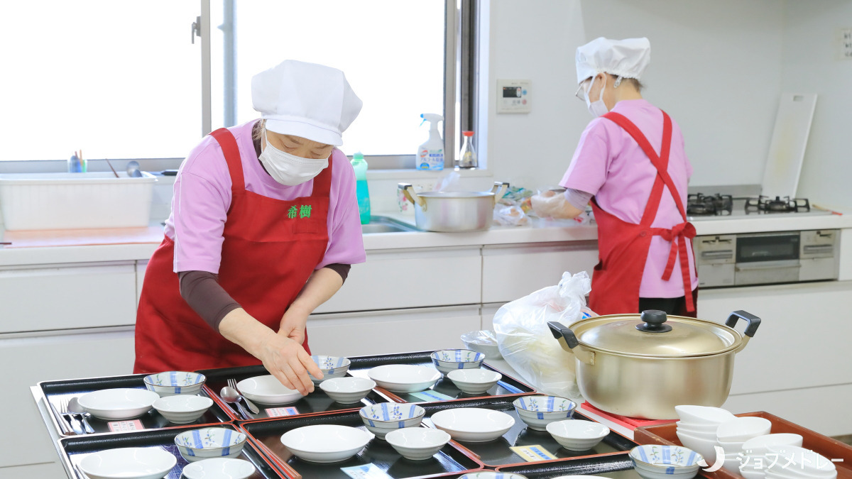 希樹ガーデンパレス（調理師/調理スタッフの求人）の写真2枚目：美味しいお食事をご用意しています