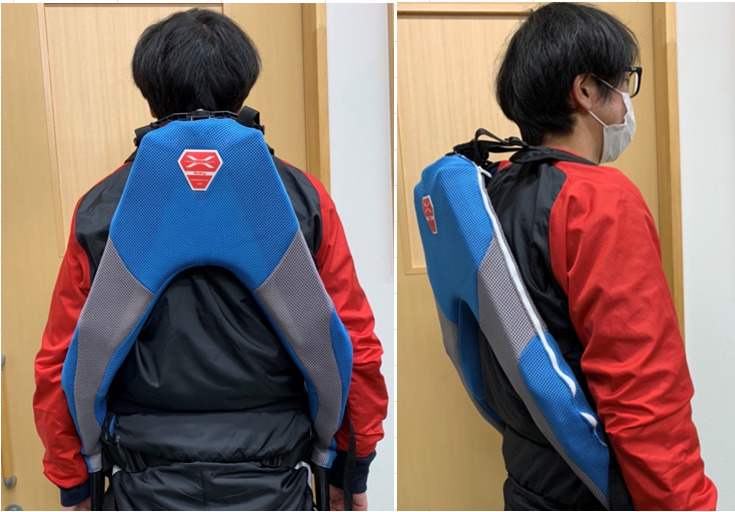 障がい者グループホーム ボヌールメゾン福浦(生活支援員の求人)の写真4枚目:身体の負担を軽減するマッスルスーツを完備しています