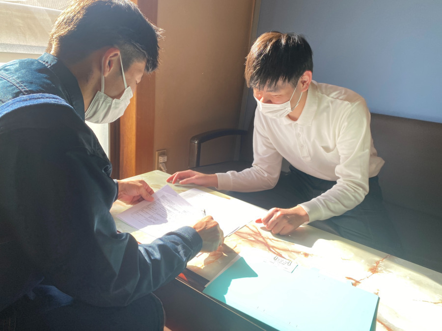 就労継続支援B型事業所二輪草の写真4枚目：利用者様の現状や目標をお聞きし支援していきます。