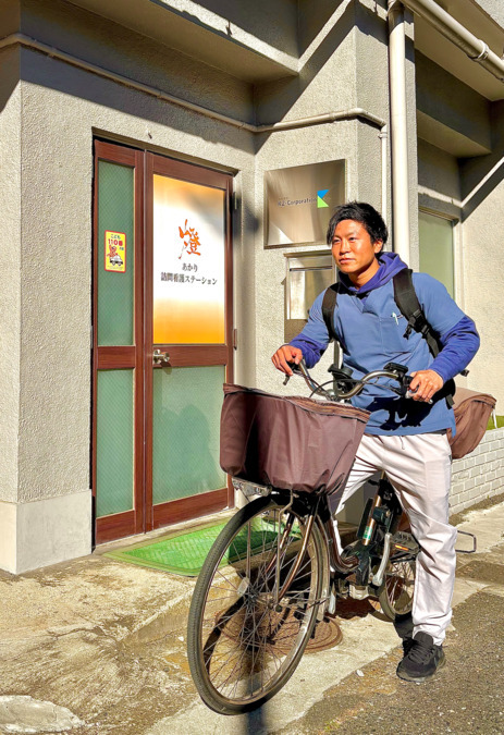 あかり訪問看護ステーション（看護師/准看護師の求人）の写真7枚目：電動自転車で出発！！