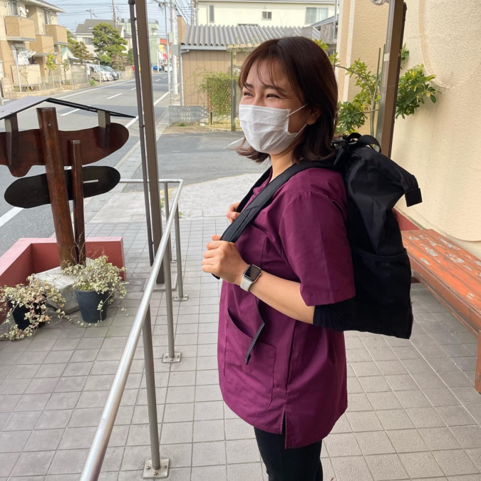 アスカ訪問看護ステーション(看護師/准看護師の求人)の写真2枚目:訪問バッグはリュックを使用してます!!