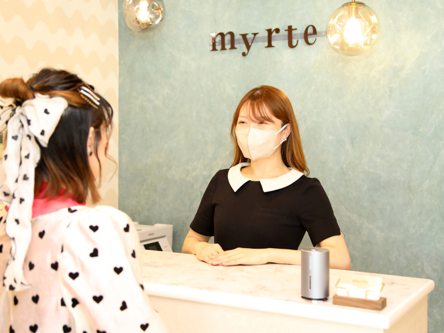 myrteの写真5枚目：受付