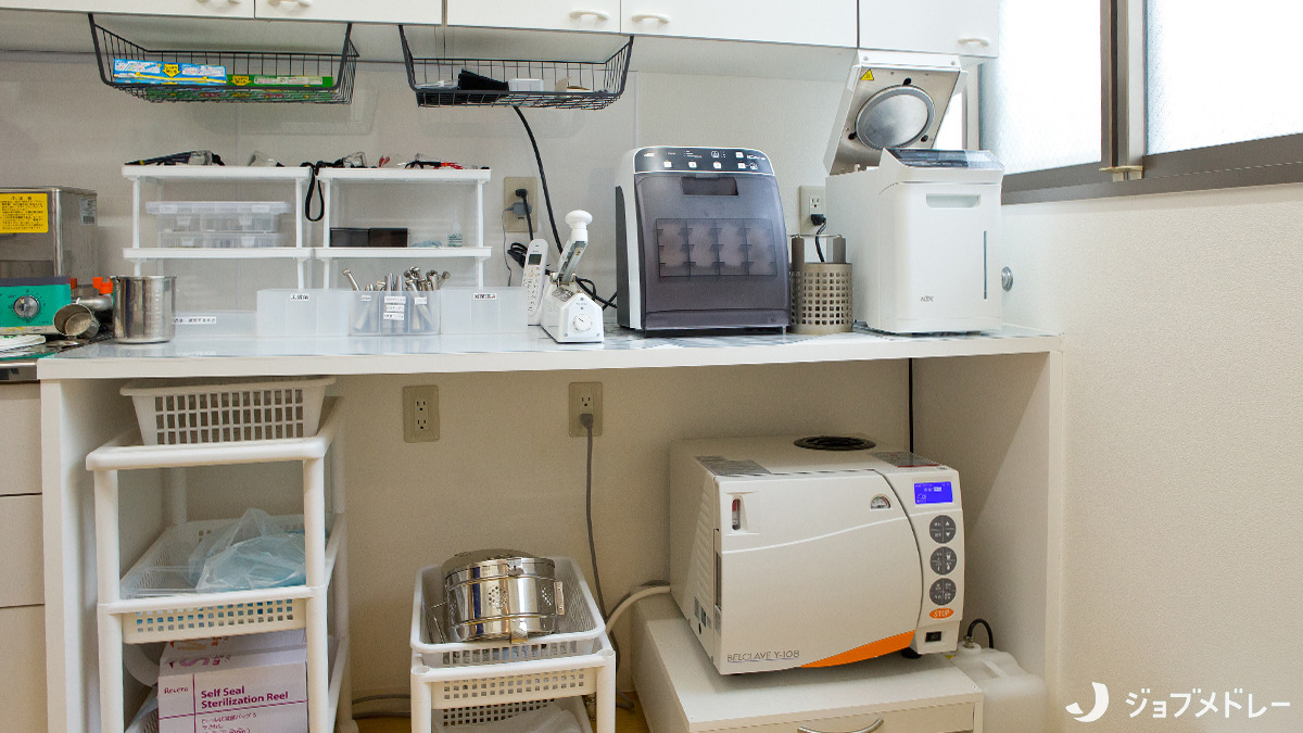 とうだい歯科クリニック（歯科衛生士の求人）の写真13枚目：衛生管理のための設備を整えています