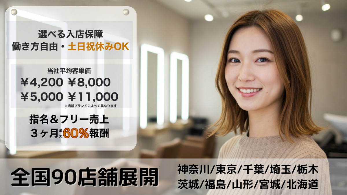 ALTI PLASIR 琴似北（美容師の求人）の写真1枚目：