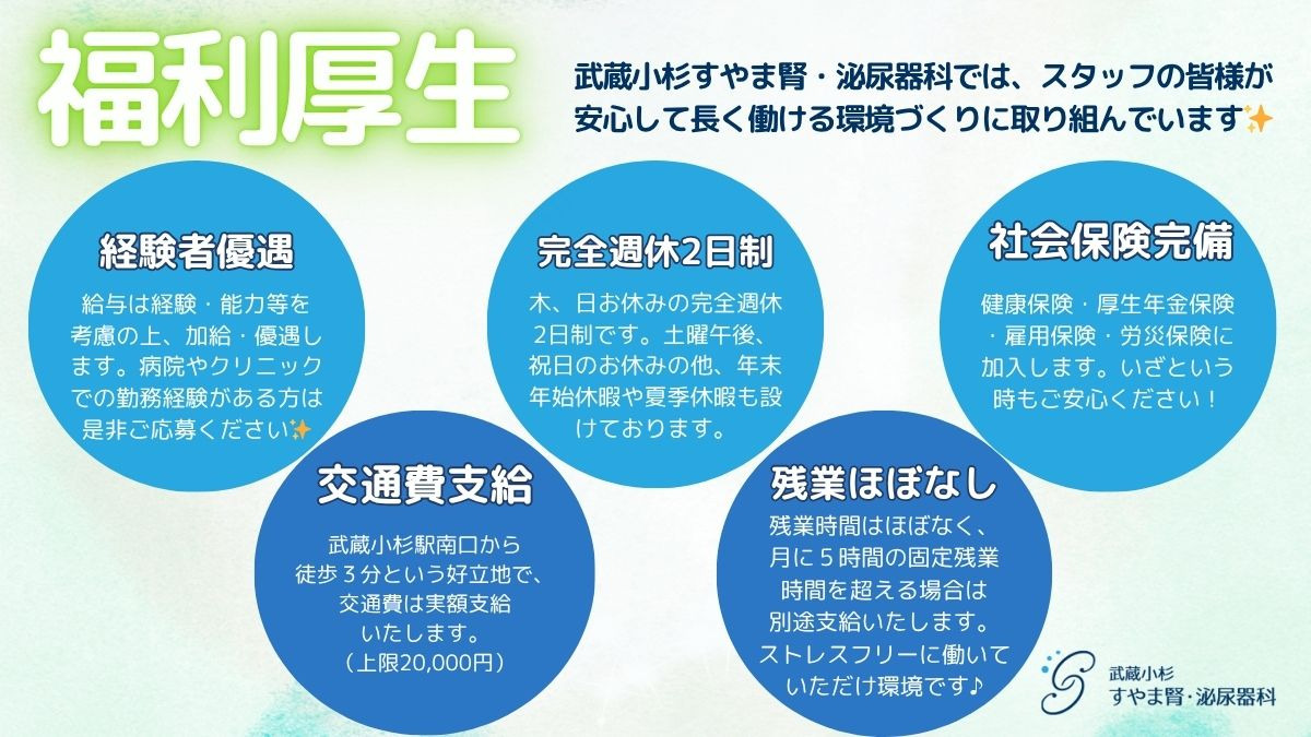 武蔵小杉すやま腎・泌尿器科【2025年01月01日オープン】（看護師/准看護師の求人）の写真2枚目：