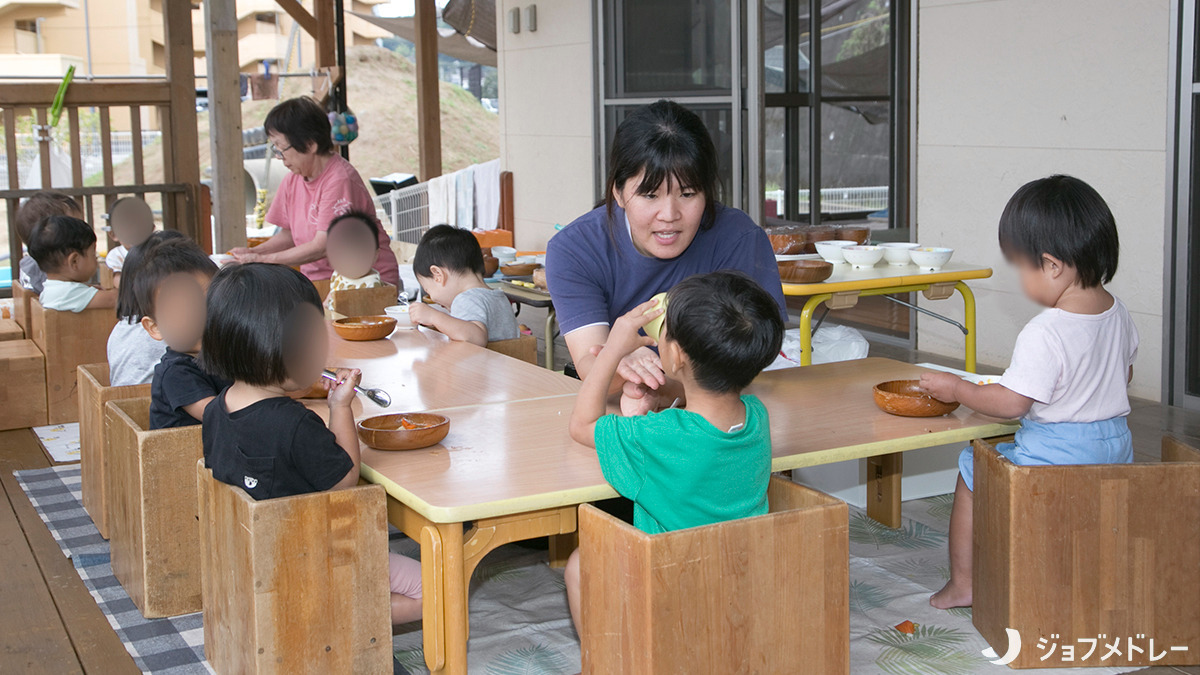 幼保連携型認定こども園にじのね（保育士の求人）の写真6枚目：こどもたちがより良く成長できるよう見守っています