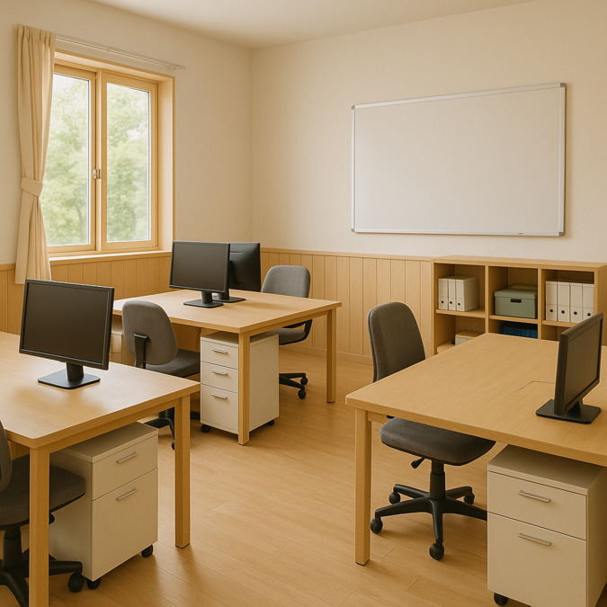 児童発達支援・放課後等デイサービス ラウム【2026年04月オープン予定】(児童指導員/指導員の求人)の写真6枚目:職員室(イメージ図)です。