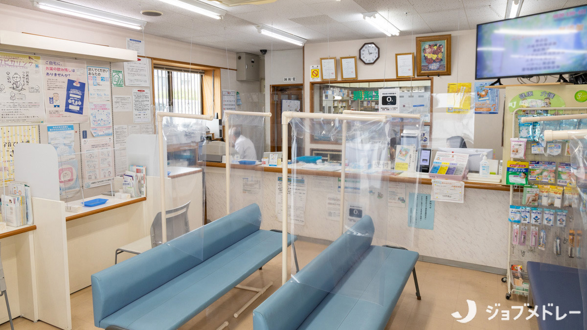 祐信堂薬局（薬剤師の求人）の写真5枚目：薬局内は感染対策もしっかりおこなっていますので衛生面でも安心です◎